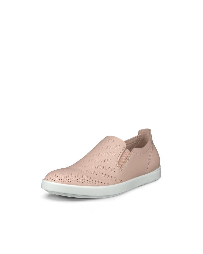 ECCO Travel Genuine Leather Women's Casual Slip-On Sneakers, Rose Dust, Size 24.0 Cm, 3E, 24880301118