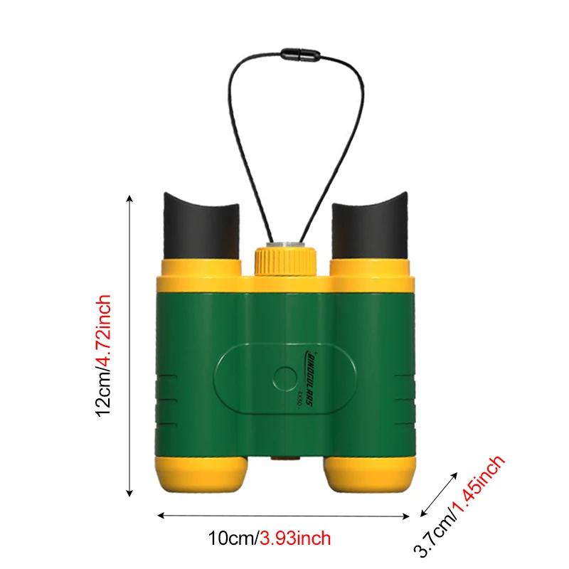 

4x30 HD Binoculars Outdoor Mini Portable Telescope Children Binoculars Magnification Toy Kids Camping Birdwatching Binoculars 1pc зелений