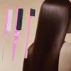3 Pieces Teasing Brush Set for Grooming Edge and Back Brushing Braiding Hair Pink