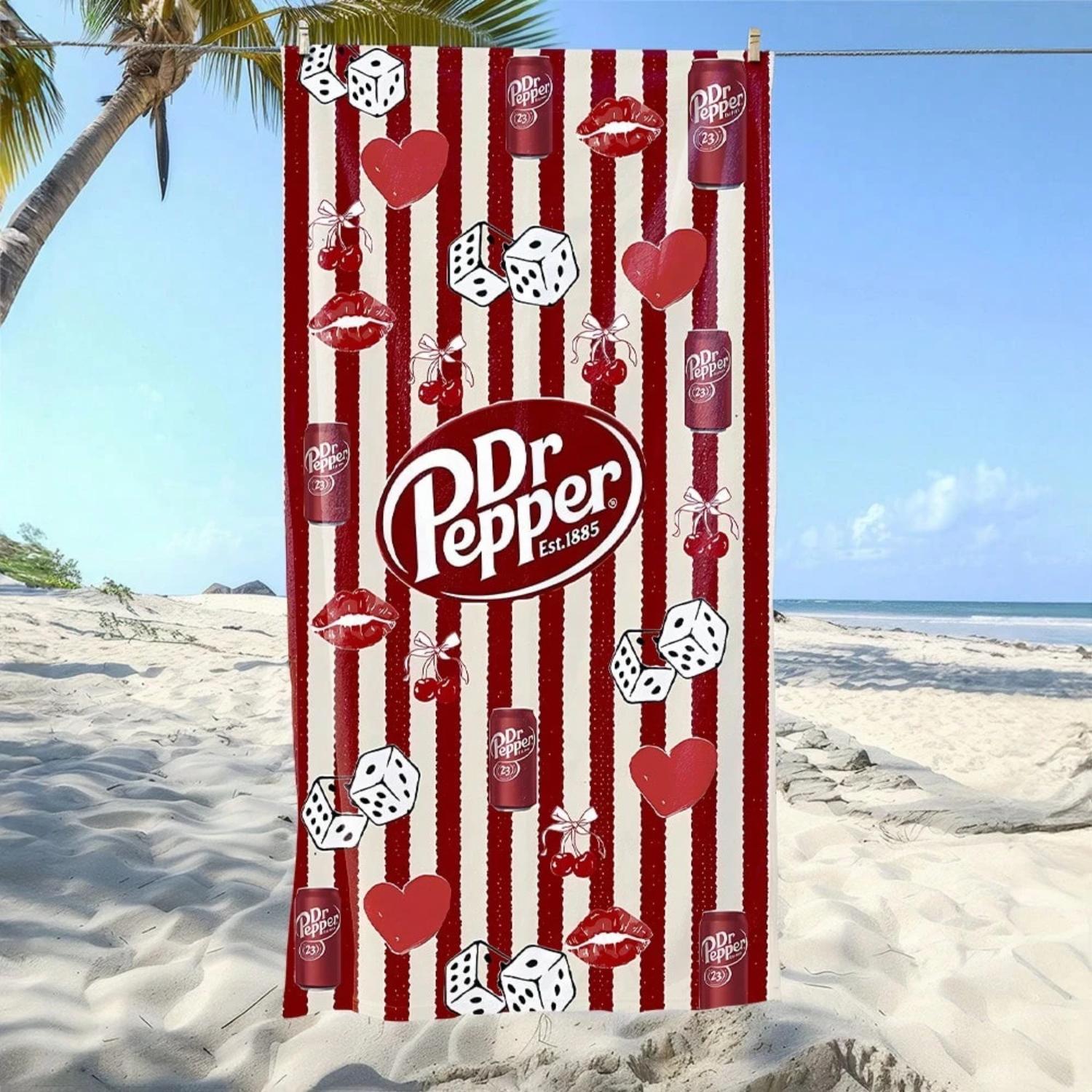 

1pc Themed Soft Microfiber Beach Towel, Home Decor, Suitable For Beach, Swimming Pool, Camping And T W30*H60(CM)