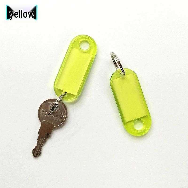 Transparent Colored Plastic Key and Luggage Tag with Hotel Number Classification