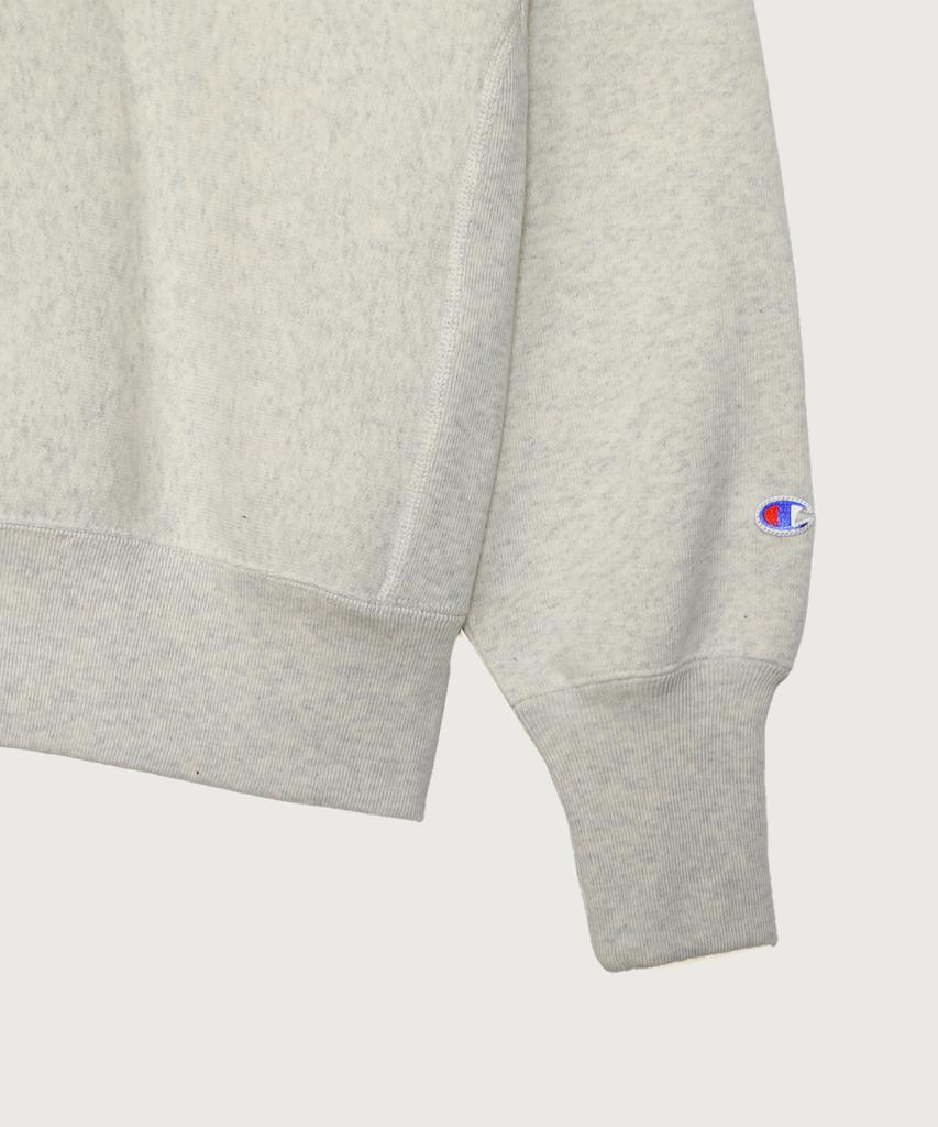 Champion Women'S Reverse Weave Signature Graphic Brushed Sweatshirt Oatmeal
