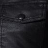 2023 Men's Lapel PU Leather Jacket - Thickened Velvet for Light Business Casual Autumn/Winter Wear