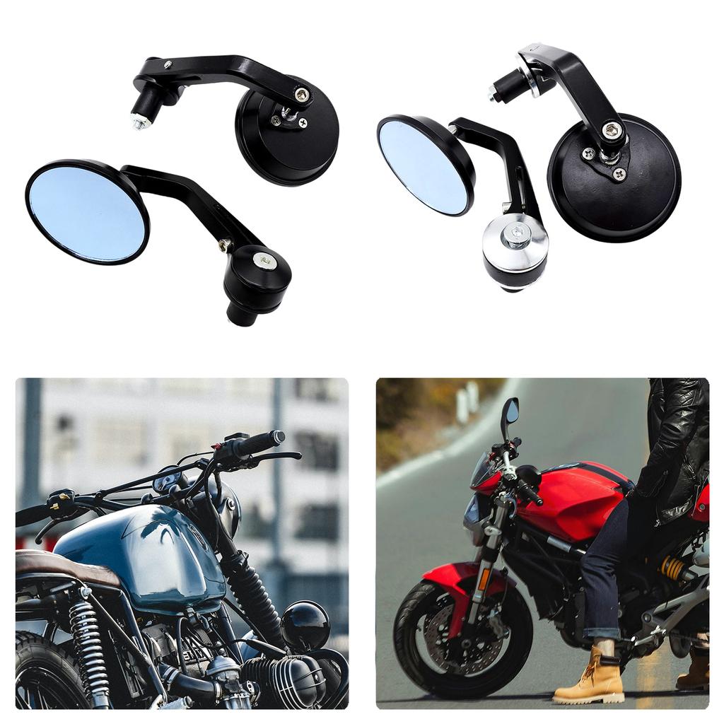 Motorradglas Große Blickwinkel Rückspiegel Einfache Montage Flexible Einstellung für Motorradfans