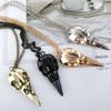 2Pcs Stereo Skull Pendant Novelty Halloween Decoration Halloween Necklace Chains  Women Men