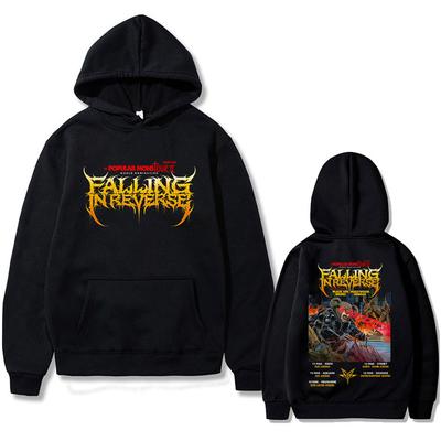 Falling In Reverse Popular Mons Tour II Hoodie Men Women Rock Metal Oversized Streetwear Male Casual Cotton Retro Sweatshirts
