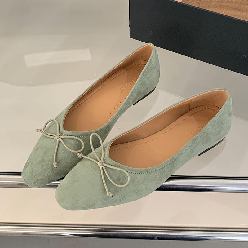 Mode Schuhe Spitzschuh Damen Slipper Ballerinas Mit Schuhen Sommer Frühling Weiblich Flach Modisch Schmetterlingsknoten Damen Ballerinas