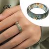 Hypoallergener Fingerring Falscher Natürlicher Moosachat Ring, Falscher Edelstein Statement Heilende Naturinspirierte Schmuckstein für Männer Frauen Band