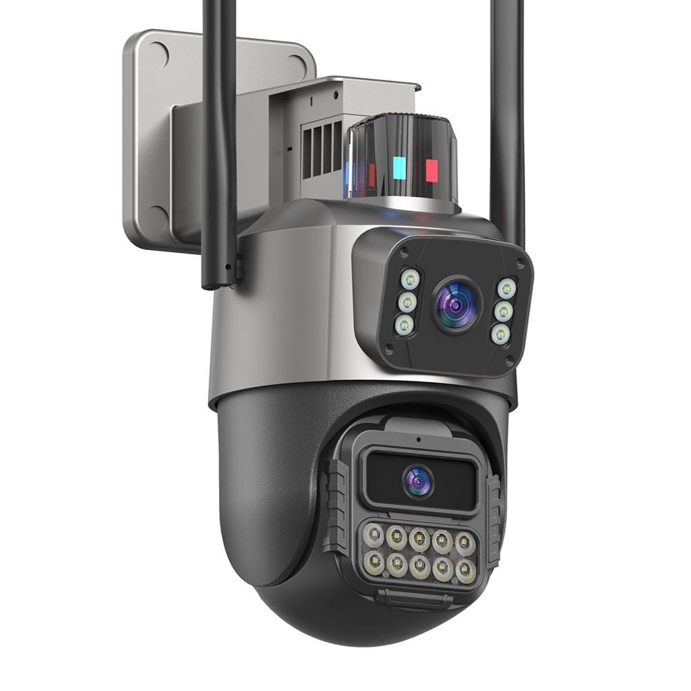 

8MP PTZ WiFi Camera with Dual Screen Color Night Vision Outdoor 4MP Security IP Camera CCTV Surveillance Camera ICSEE App US PLUG Camera