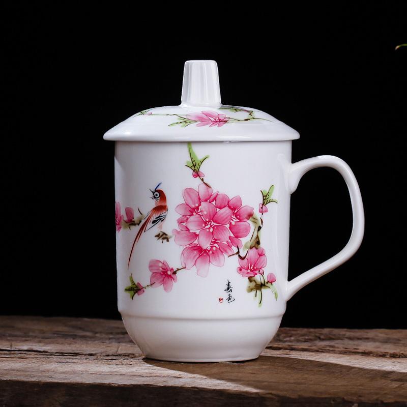 Chinese Style Ceramic Cup,Personality Retro Milk Juice Lemon Mug Coffee Tea Cup Home Office Drinkware Unique Gift