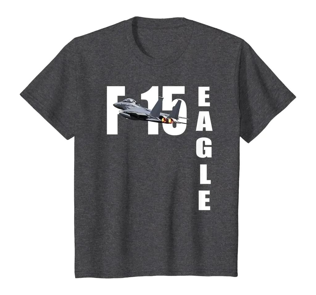 US Air Force F15 Eagle Kampfflugzeug T-Shirt 100% Baumwolle Rundhals Sommer Kurzarm Freizeit Herren T-Shirt Größe S3XL