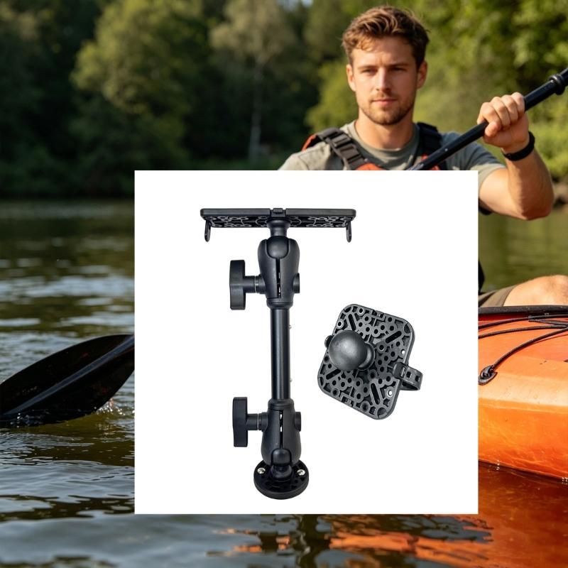 Kayak Fish Finder Mount Bracket Replacement 360 Degree Adjustable Ball Mount Fish Finder Bracket For Quick Setups On Kayak