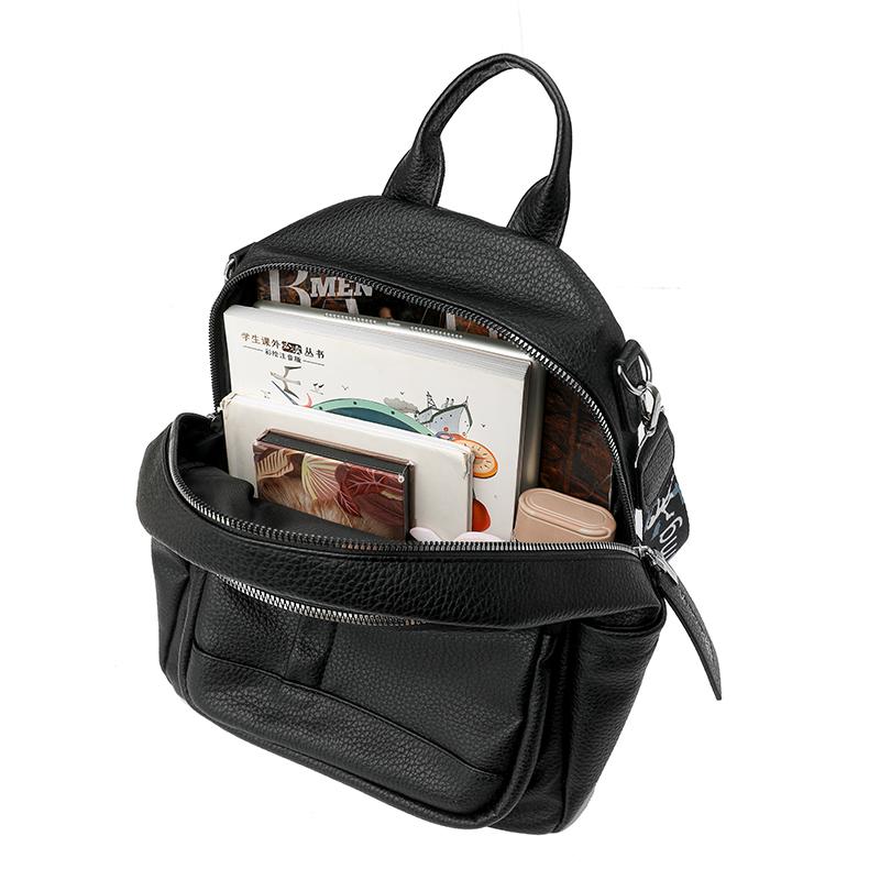Soft Leather Backpack Student Schoolbag Large Capacity Travel Bag PU Women's Backpack