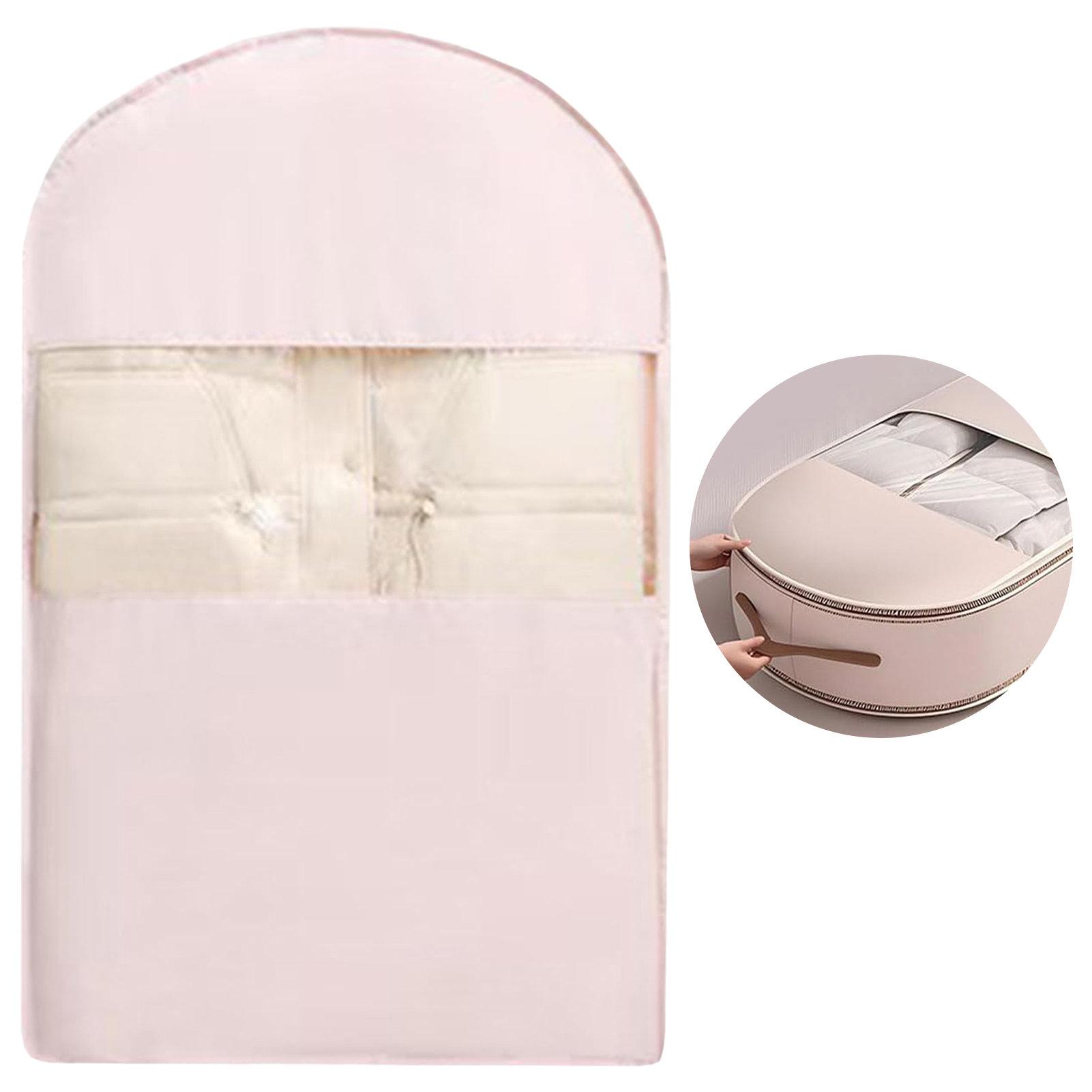 Hanging Down Jacket Dust Cover Transparent Wardrobe Storage Bag With Reinforced Edges For Seasonal Clothing-Protection