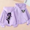Murder Drones Zipper Hoodie Cartoon Girls Coat Fashion Zip Up Clothes Purple Autumn Jacket Kids Anime Hooded Sweatshirt Gift
