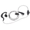 2 Way Radio Headset 2Pin Flexible Black Cable Headset with PTT Button G Shape for Kenwood KPG TH TK