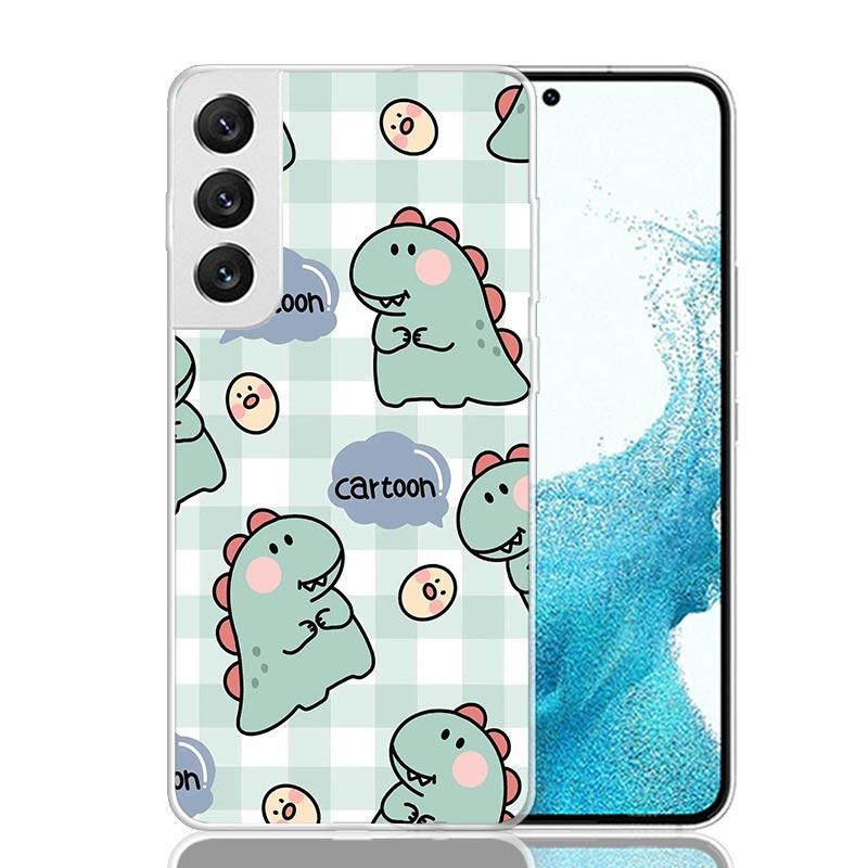 Cute Cartoon Dinosaur Baby Phone Case For Samsung Galaxy S26 S25 Edge S24 S23 FE S22 Ultra S21 Plus S20 + Fundas Cover Coque Gal