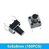 100/300pcs 6X6X5/4.3/5.5/6/7/8/9/10/13MM Tact Switch Push Button Switch 12V 4PIN DIP Micro Switch For TV/Toys/home use Button