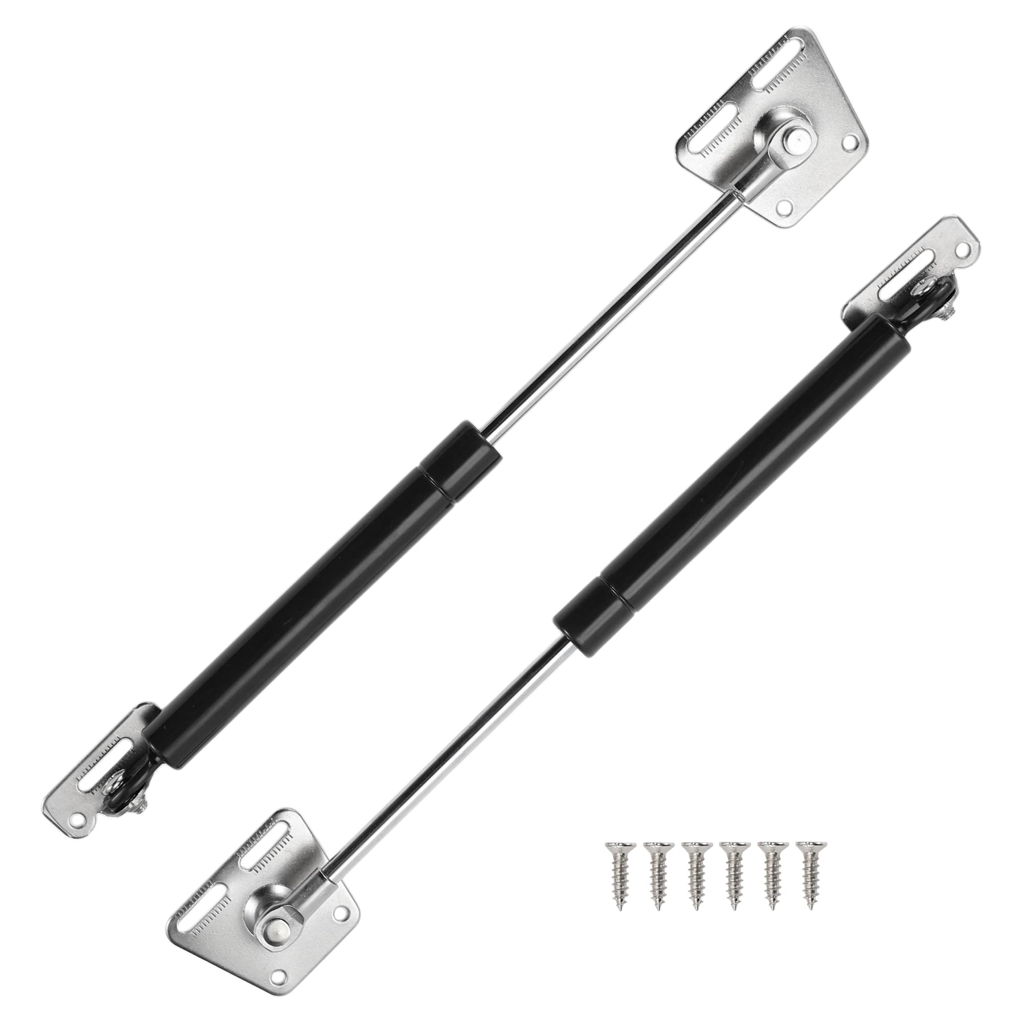 

Motoforti Universal Lift Support Strut Gas Springs, 10-inch/245mm, 9lb/40N/4kg, Carbon Steel, Black, Set of 2