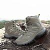 Fashion Men's Waterproof Leather Hiking Work Boots Man Sneakers Non-Slip Boots Shoes for Men Ankle Boot Work Safety Big Size 47 Black
