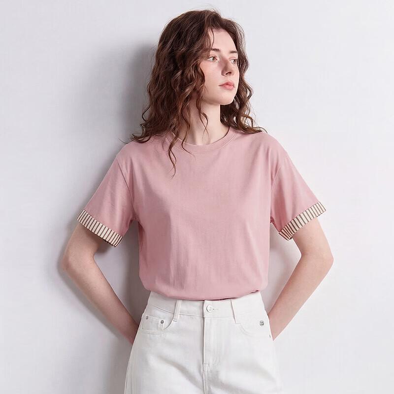 Chuyu Women's Striped Antibacterial Cotton T-Shirt