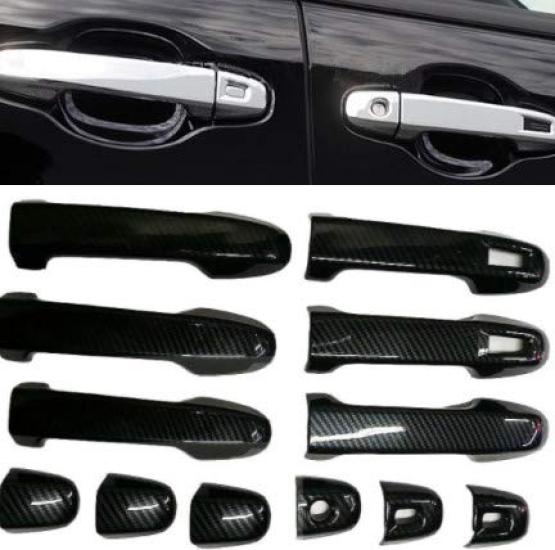 FUKUARE Noah Voxy 80er Serie und Späte Türgriffe Schwarzes Karbonfaser-Stil Außen-Individualisierungs-Teile (Frühe Modelle) Abdeckung, Garnitur,
