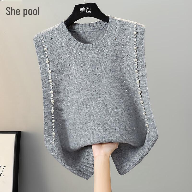 Women's Elegant Beaded Knit Vest