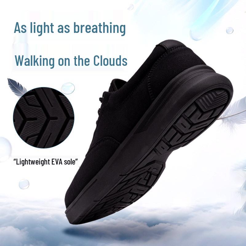 

Langmeng 2025 Осенние Легкие Рабочие Ботинки со Стальным Подноском: Удобные, Противоударные, Слипоны, Мягкая подошва. Black - Size 40