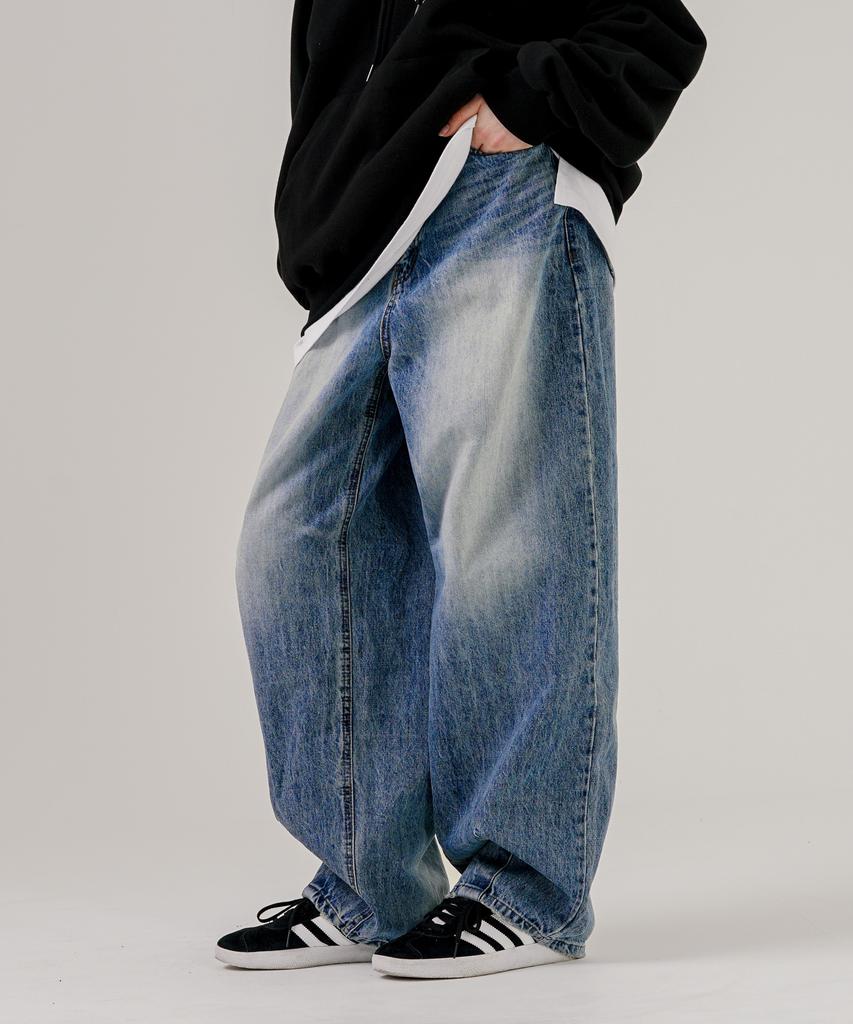 EZKATON Need Dart Wide Denim Pants Blue Mmlp6763