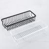 Wall Mounted Bathroom Storage Rack Black/White Kitchen Sponge Holder Cosmetics Storage Rack  Sink