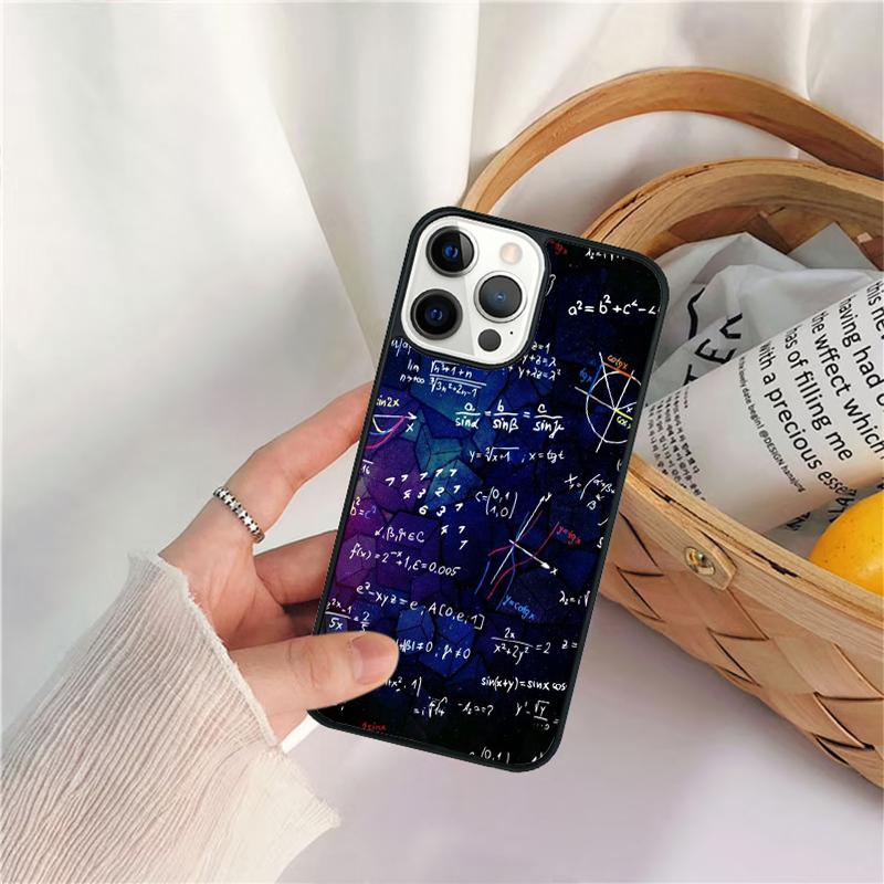 Symbol Math Science Physics Formulas Phone Case For iPhone 17 Air 16 15 14 11 12 13 Pro MAX Plus coque Cover