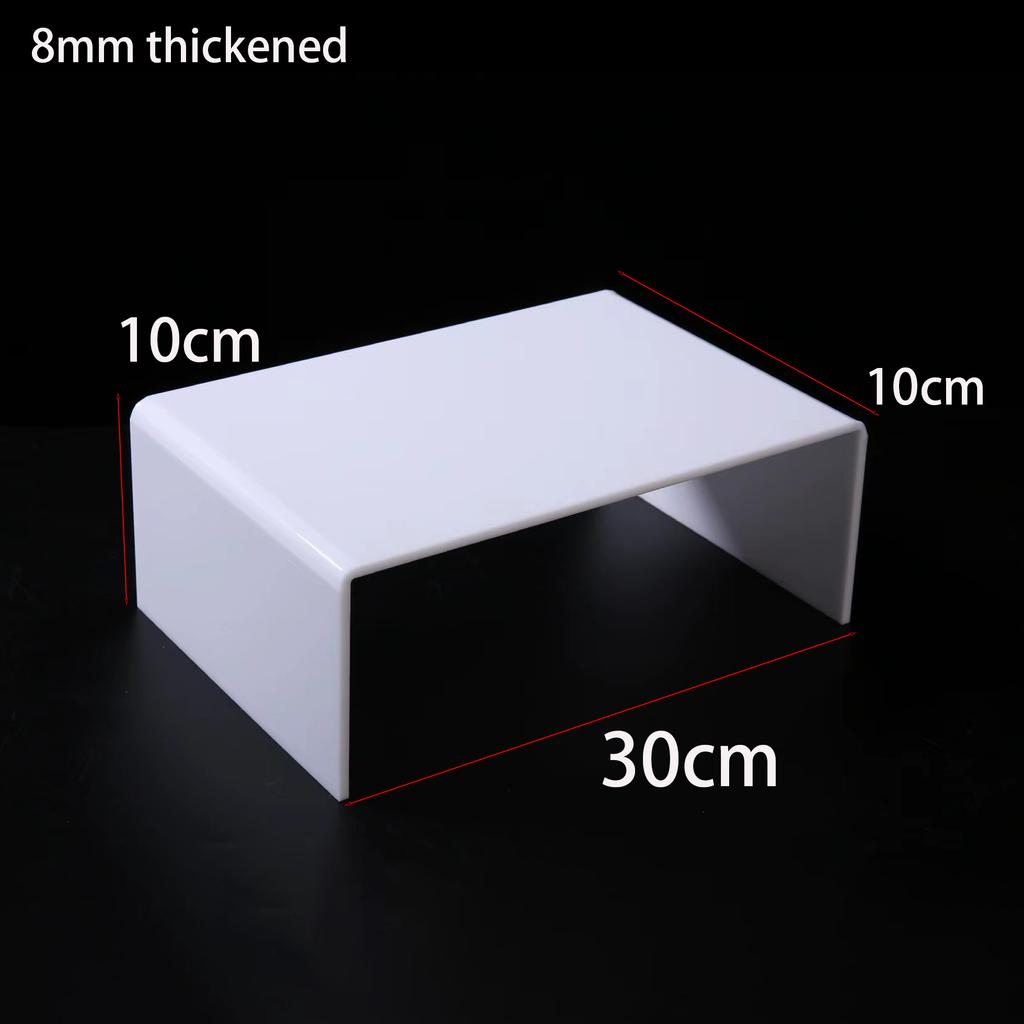 Acrylic Display Riser,Thicken 8mm Clear Display Shelf for Cupcake Stand,Figurines,Collectibles Kitchen Bathroom Home Organizer