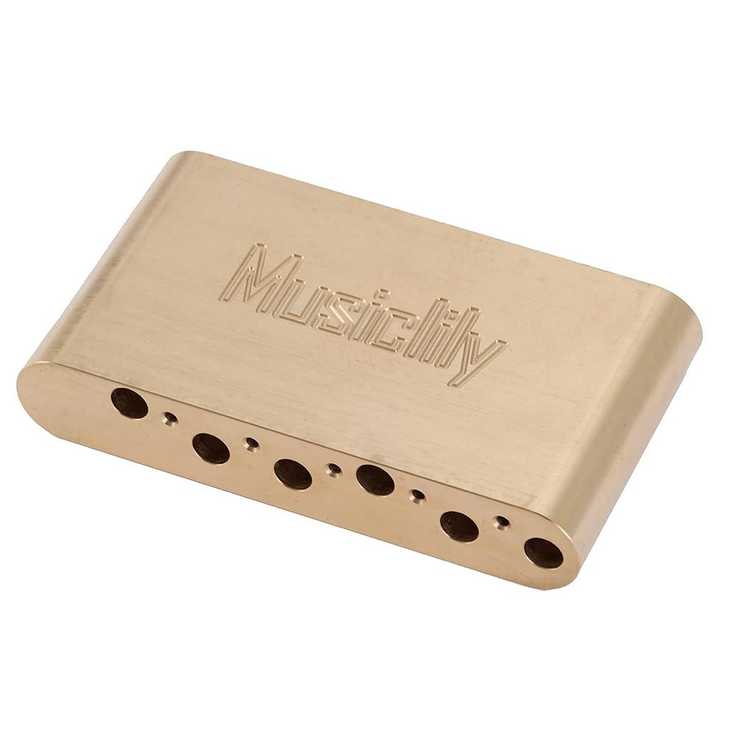 Musiclily Ultra 10.8mm String Pitch Stratocaster Brass Tremolo Block, 42mm, for Wilkinson WVC/WVP Tremolo Bridge Electric Guitars
