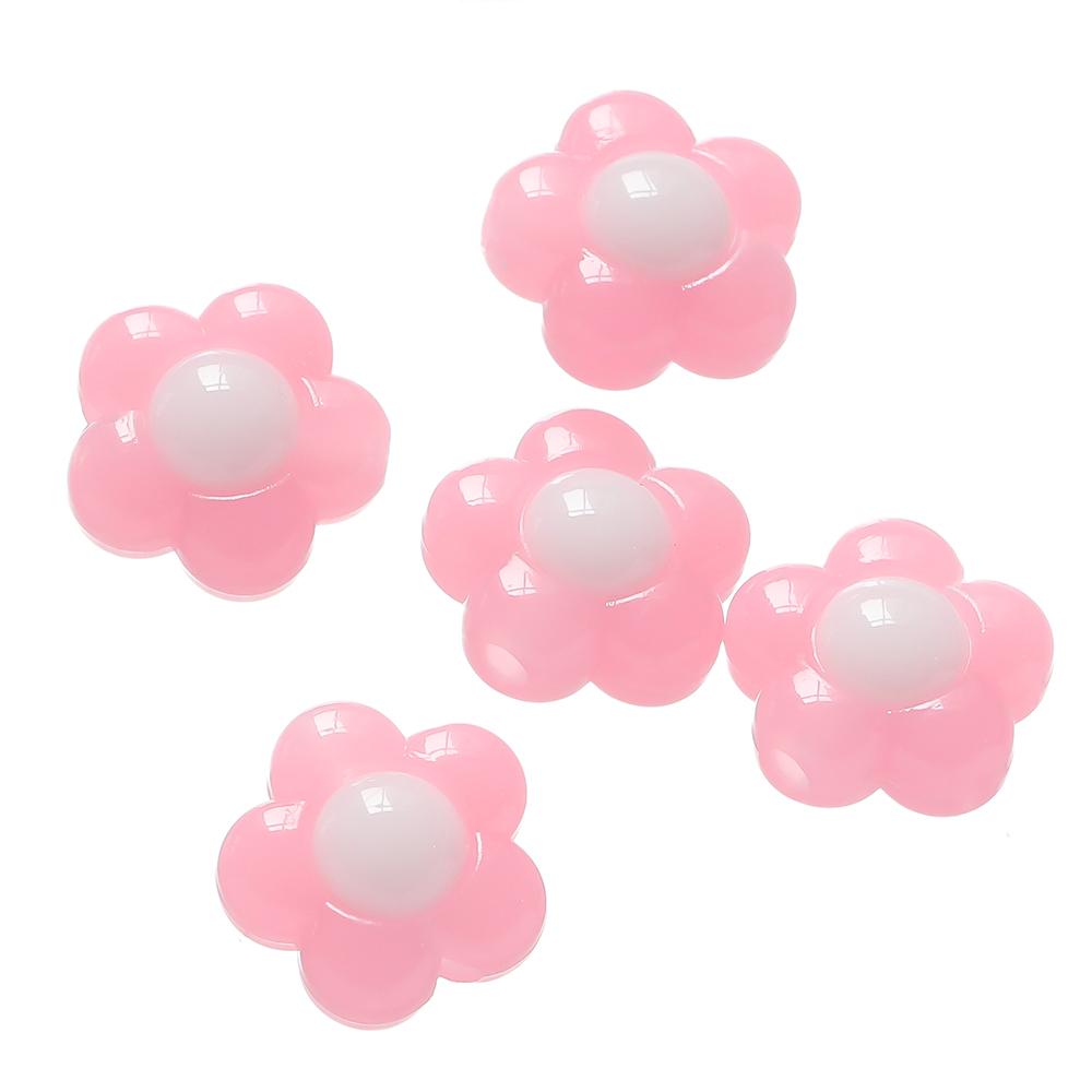 5-10 Stück/Los Gelee-Farbe Blume Acrylperlen Bunte Abstandshalterperlen Für Halskette Bastelarbeiten DIY Herstellungszubehör Großhandel