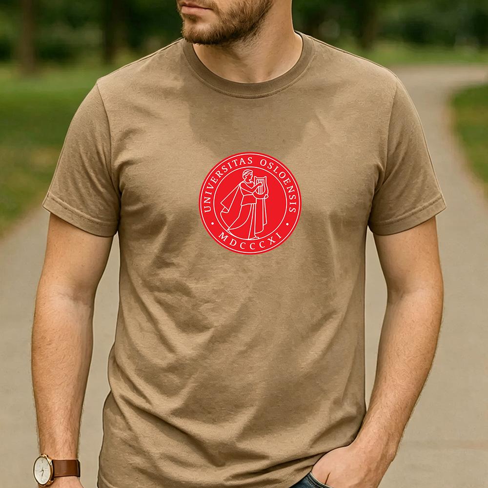 Vintage Retro University of Oslo Logo Cotton Graphic T Shirt Unisex Short Sleeve Alumni Graduate Holiday Birthday Gift Top