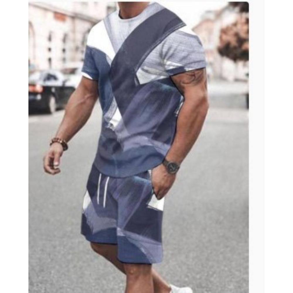 Men's Short-sleeved Shorts Two-piece Sports Leisure Suit Light Breathable Unisex Sports Clothing