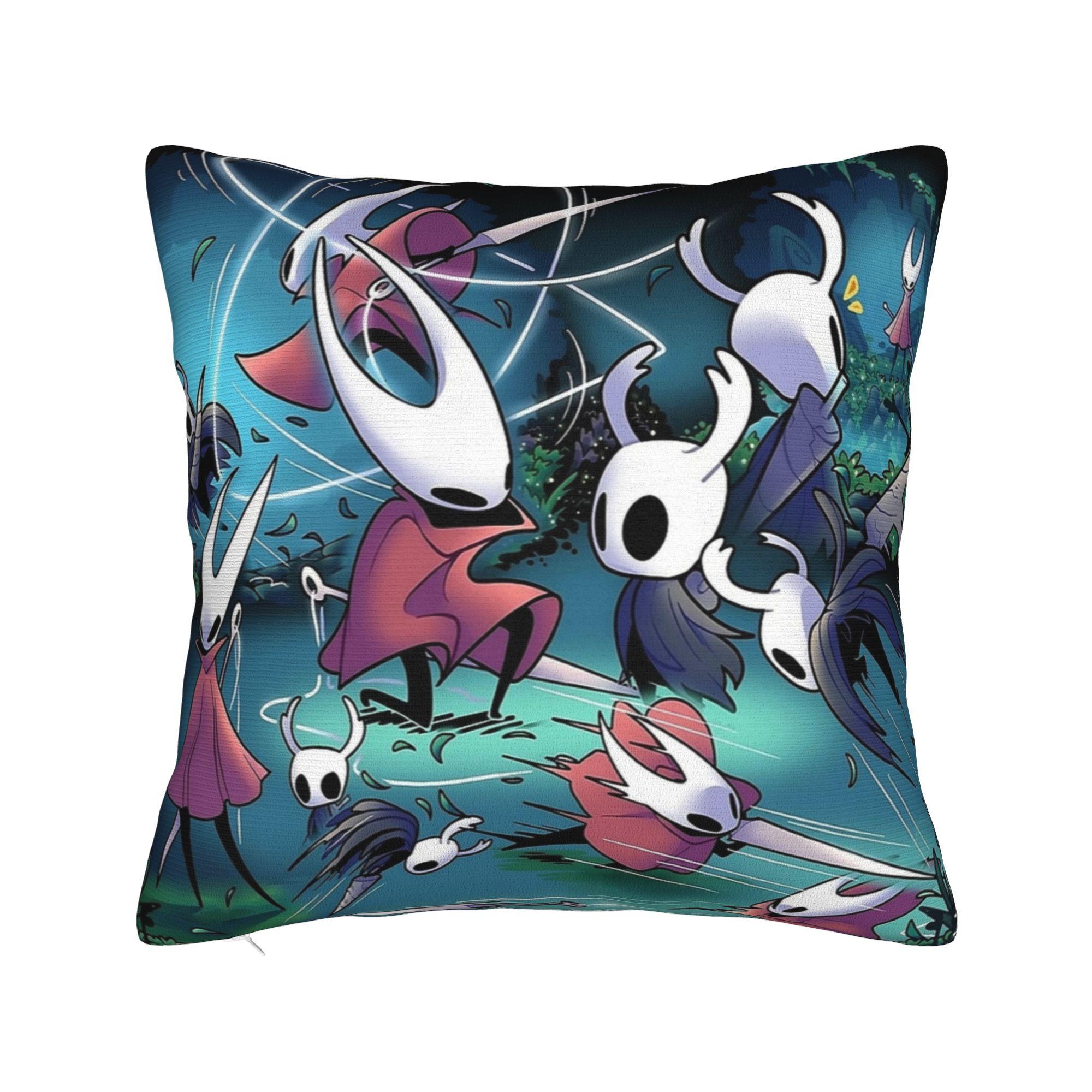 

Hollow Knight Silksong Квадратные Наволочки Мультяшные Чехлы для Подушек Модный Декоративный Наволочка на Молнии для Дома 18x18 30x30cm 12x12in