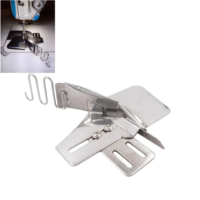 Nastavitelný Plochý Šev Dvojitý Skladač Nástavec pro Vázání Páskou Domácí Šicí Stroj Dvojité Zabalení Vytahovací Váleček