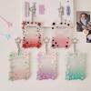Shatterproof Acrylic ID Badge Holders Double Purpose Keychain Case for Fan Photos Gift Ideas & Everyday Carry Essential