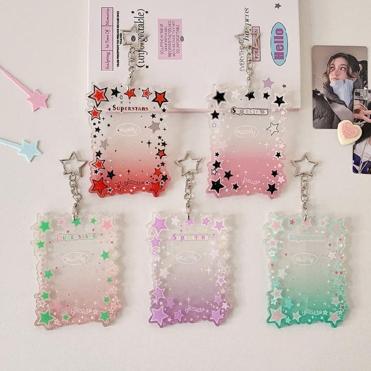 Shatterproof Acrylic ID Badge Holders Double Purpose Keychain Case for Fan Photos Gift Ideas & Everyday Carry Essential