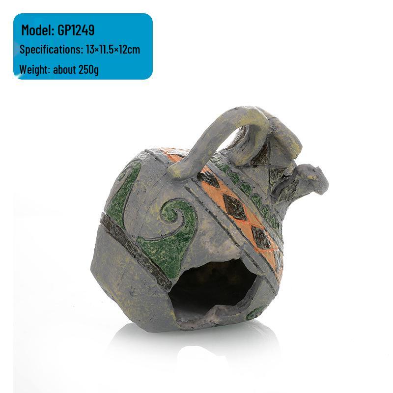 

Ретро терракотовая аквариумная ваза: Пещера-укрытие для рыб и креветок