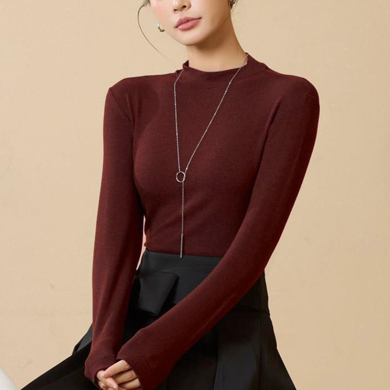 

Новое весеннее термобелье, боди-топ с длинными рукавами и полувысоким воротом, меховое пальто M