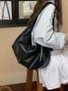 Japanese-Style Large Capacity Soft Leather Croissant Crossbody Bag for Women - High-End Autumn/Winter 2026 Shoulder Tote
