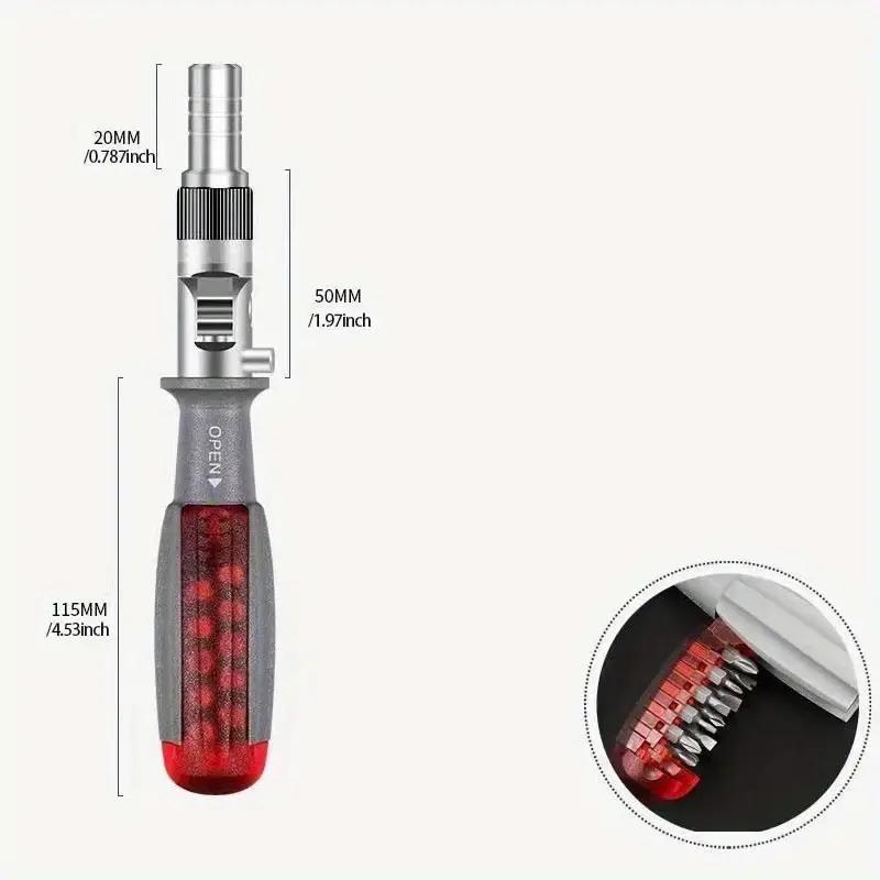 10-in-1 Multi-angle Ratchet Screwdriver Set Durable Multi Bits For Home And Industrial Repair Use
