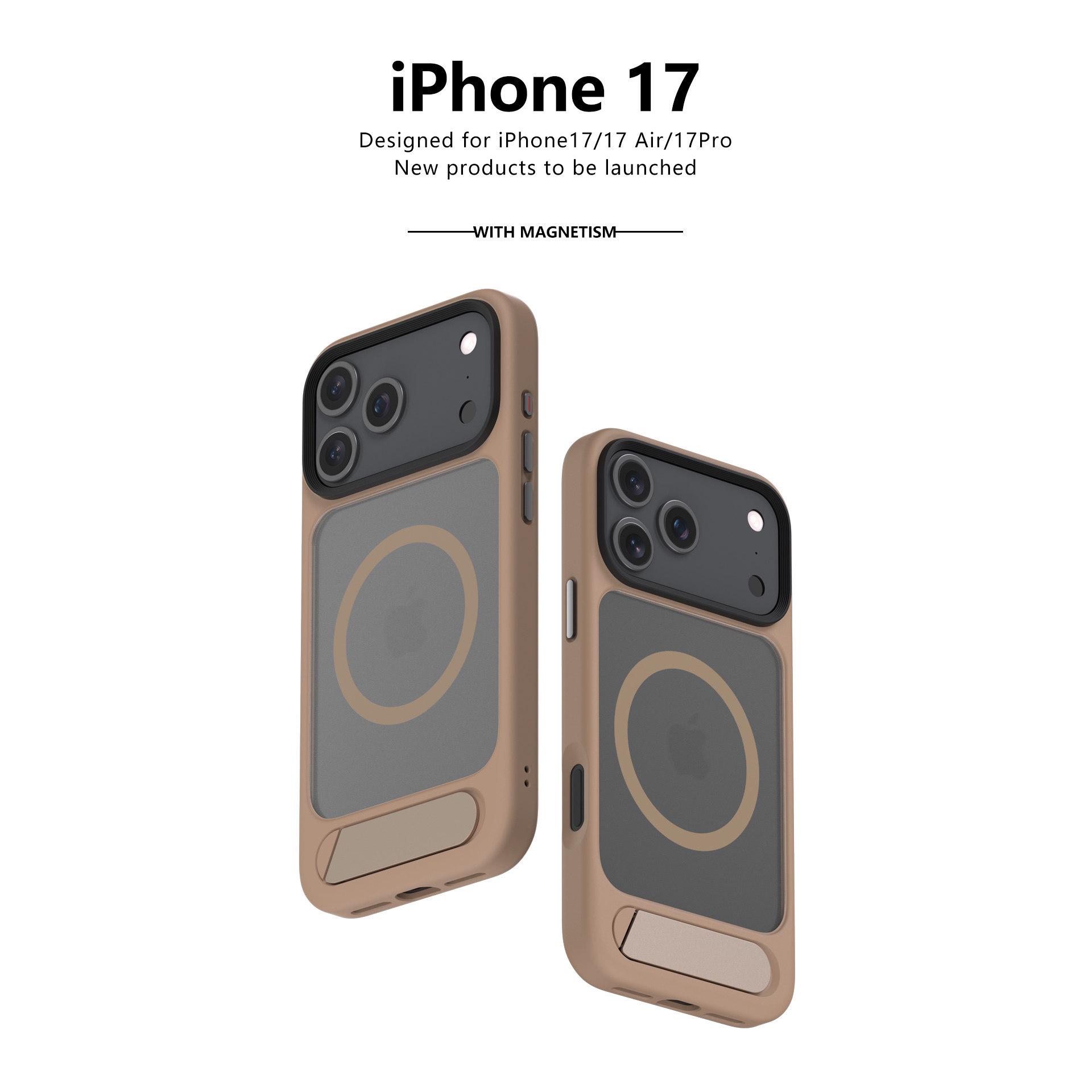Matte Magnetic Full-Coverage Case with Stand for iPhone 17 Pro Max iPhone 14 Pro