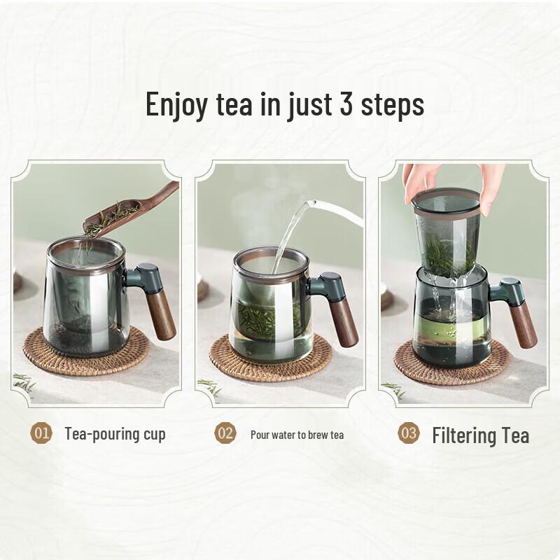 SUPOR Borosilicate Glass Tea Infuser Cup
