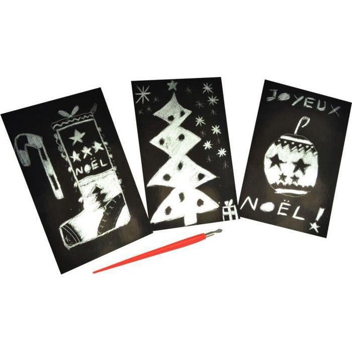 Scratch Cards - Tristar - PSFB1 - Pack of 10 - 15 X 10 Cm - Matte Black Background