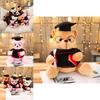 Cute Teddy Bear Plush Toy With Doctor Cap Graduation Doll Gift