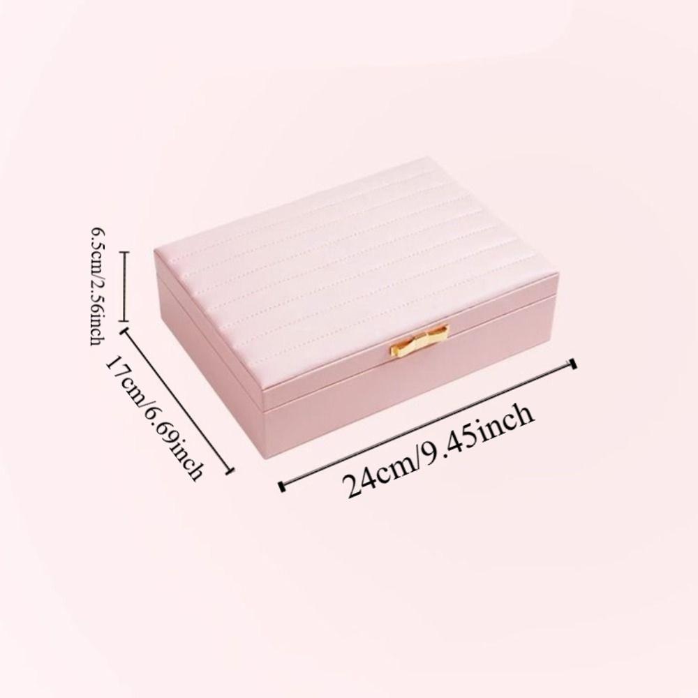 Rings Necklace Jewelry Storage Boxes Velvet Inner Bracelet Carrying Case Travel Use