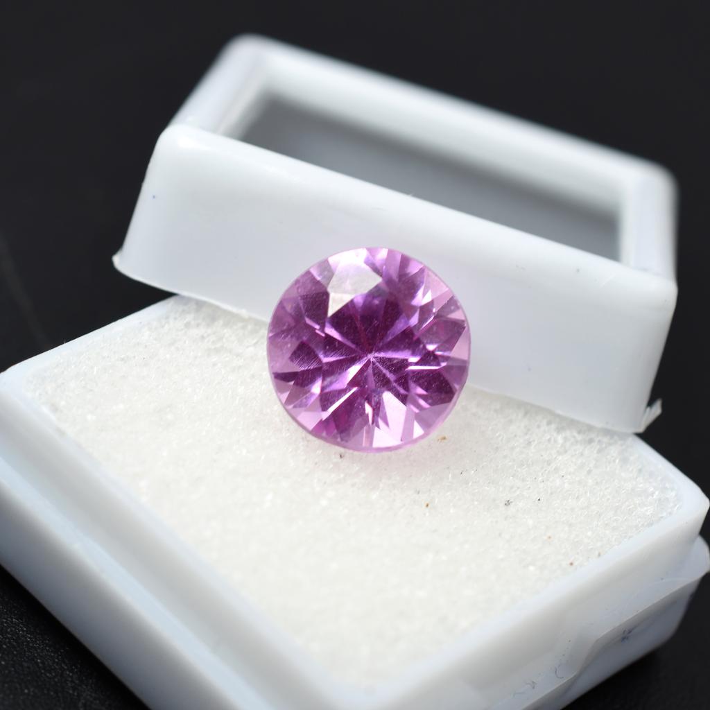 Natural Padparadscha Sapphire 6 Ct Round Stunning Certified Loose Gemstone